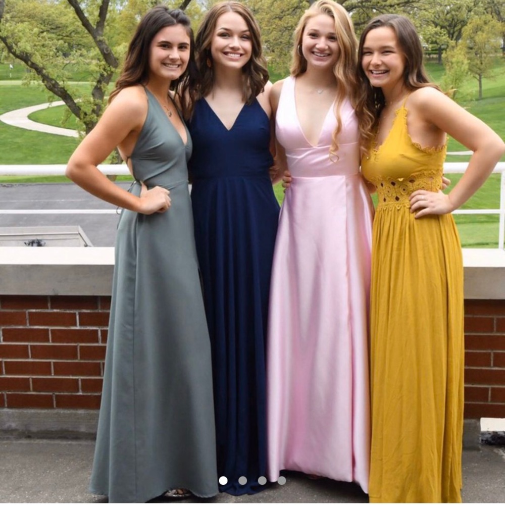 greenish?? open back dress
